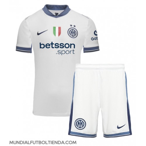Camiseta Inter Milan Segunda Equipación Replica 2024-25 para niños mangas cortas (+ Pantalones cortos)